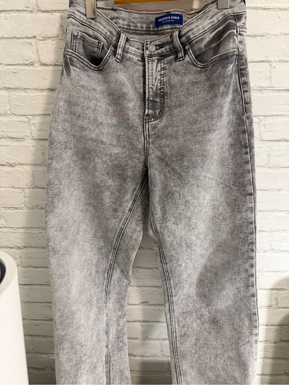 Scotch & Soda Light Grey Acid-Wash Jeans